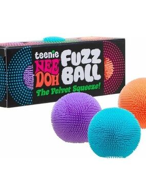 Fuzz Ball Kids Sensory Squeeze - Purple, Teal, Orange